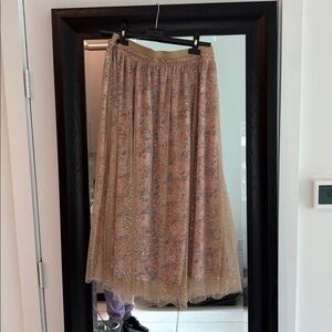 Gorgeous tulle skirt with floral underlay